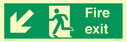 fire-exit-sign-with-arrow-diagonal-down--left--running-man-facing-left~